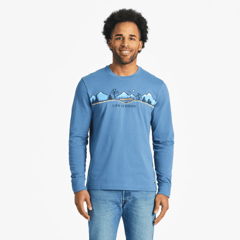 Log Bridge Hike Vista Long Sleeve Crusher Tee Men's