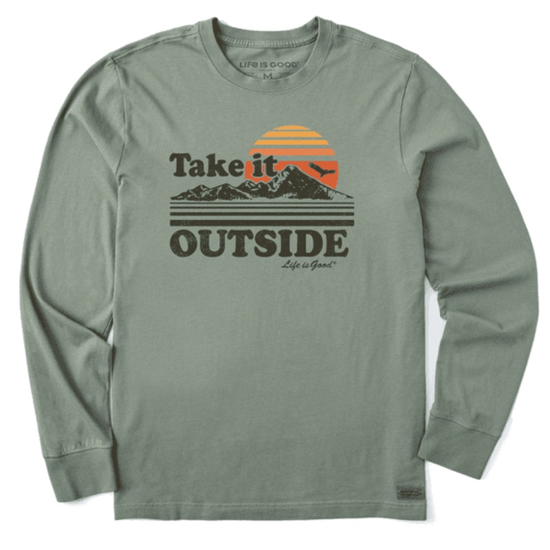 Take It Outside Retro Long Sleeve Crusher-LITE Tee Men's