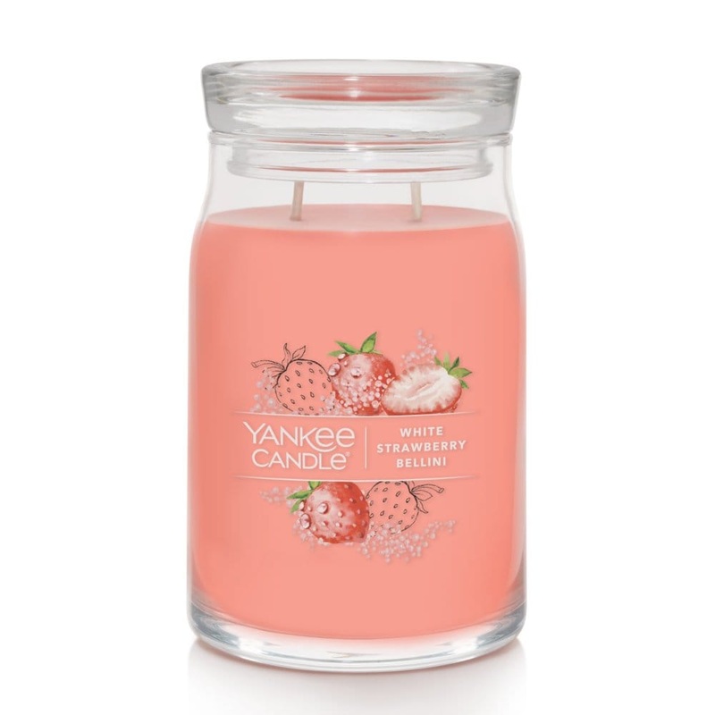 White Strawberry Bellini Candle  Yankee Candle