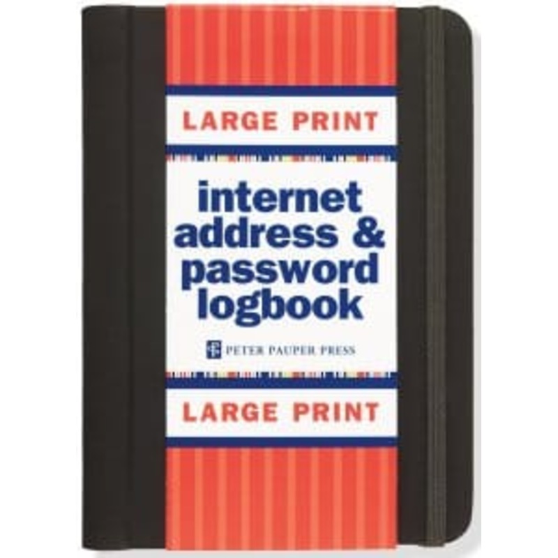 Internet Address & Password Logbook- Large Print