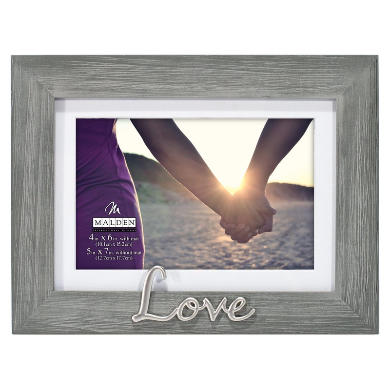 Love Gray Distressed Frame - 5x7