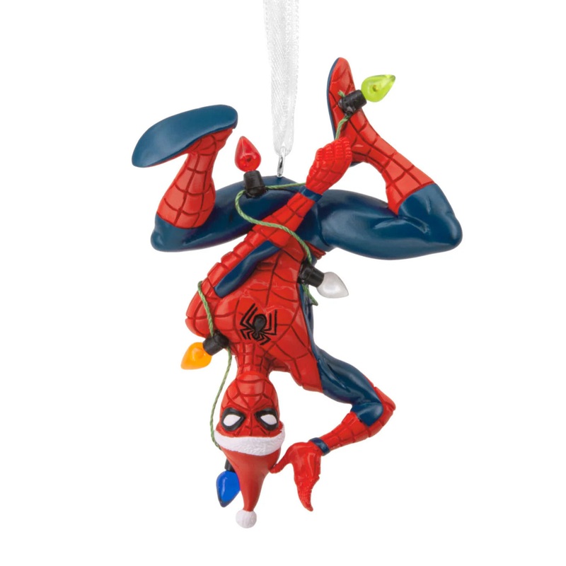 Marvel Spider-Man Hanging From Lights Ornament