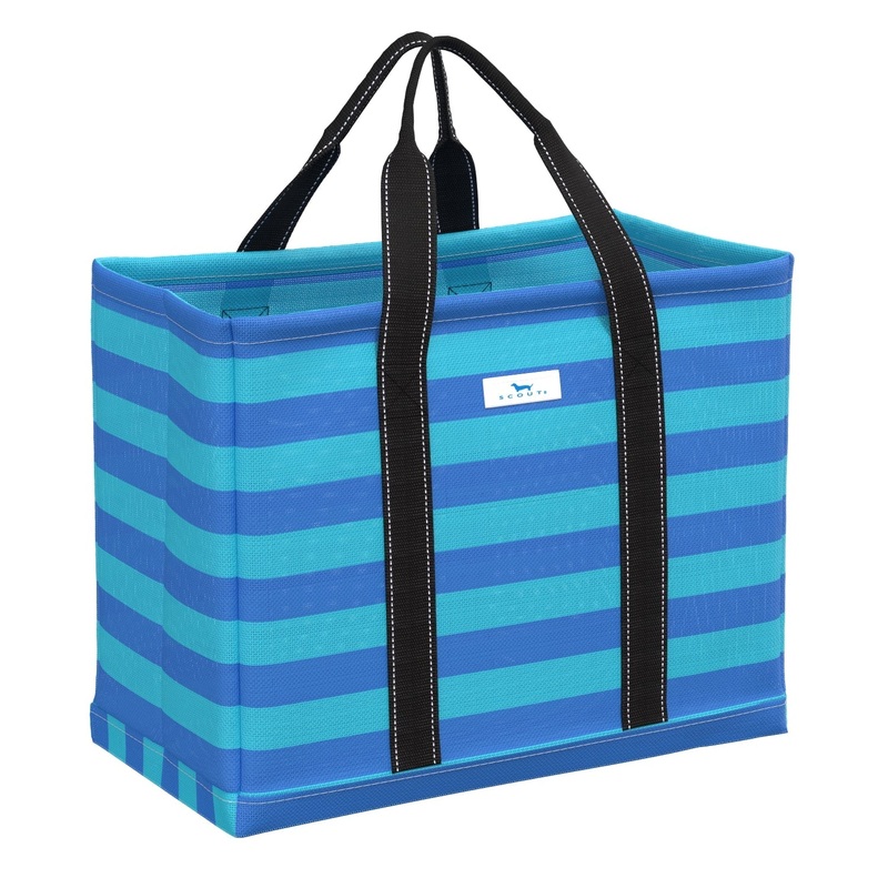 Woven Tote Large Roadtripper - French Blue and Pool