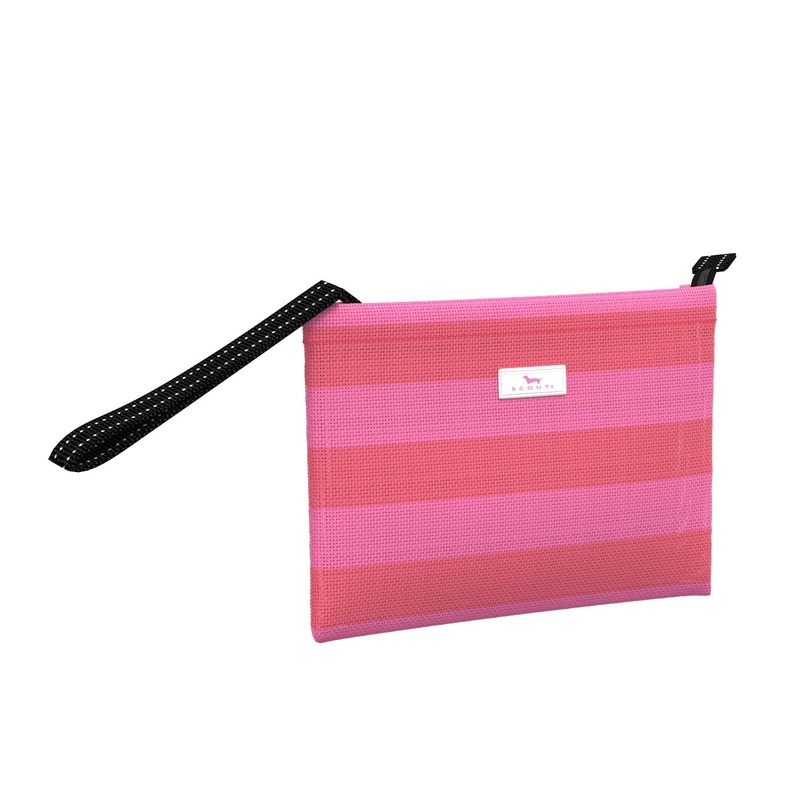 Woven Wristlet Cabana Clutch - Bubblegum and Watermelon