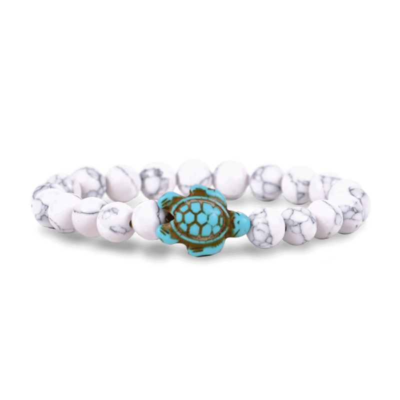 The Journey Sea Turtle Bracelet - White Howlite