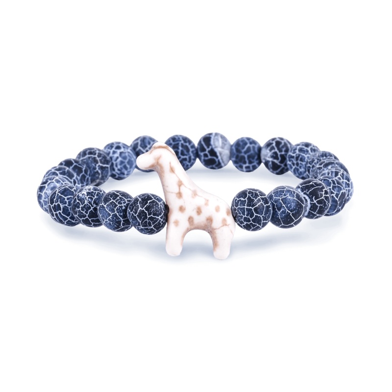 The Trek Giraffe Bracelet - River Blue