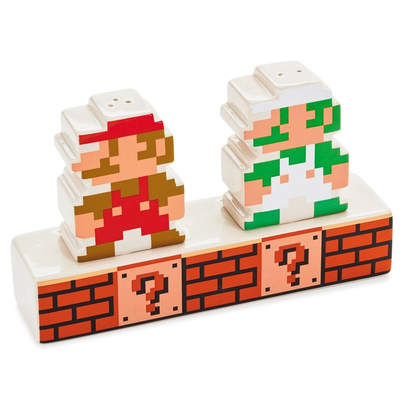 Nintendo Super Mario Bros. Mario and Luigi Salt and Pepper Shakers, Set of 3