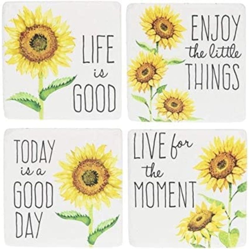 Sunflower Coasters - (Set of 4)