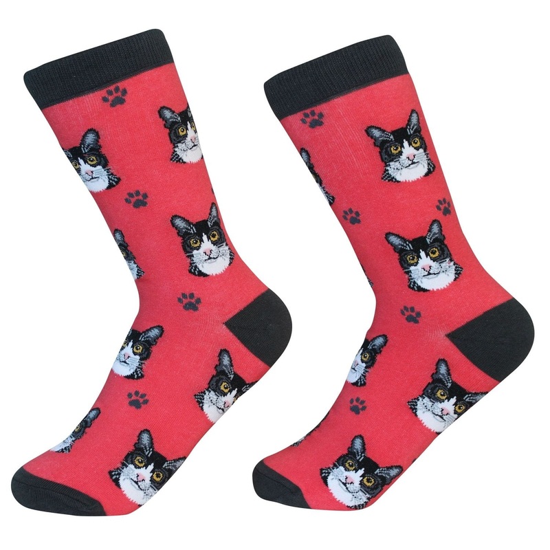 Black & White Cat - Socks