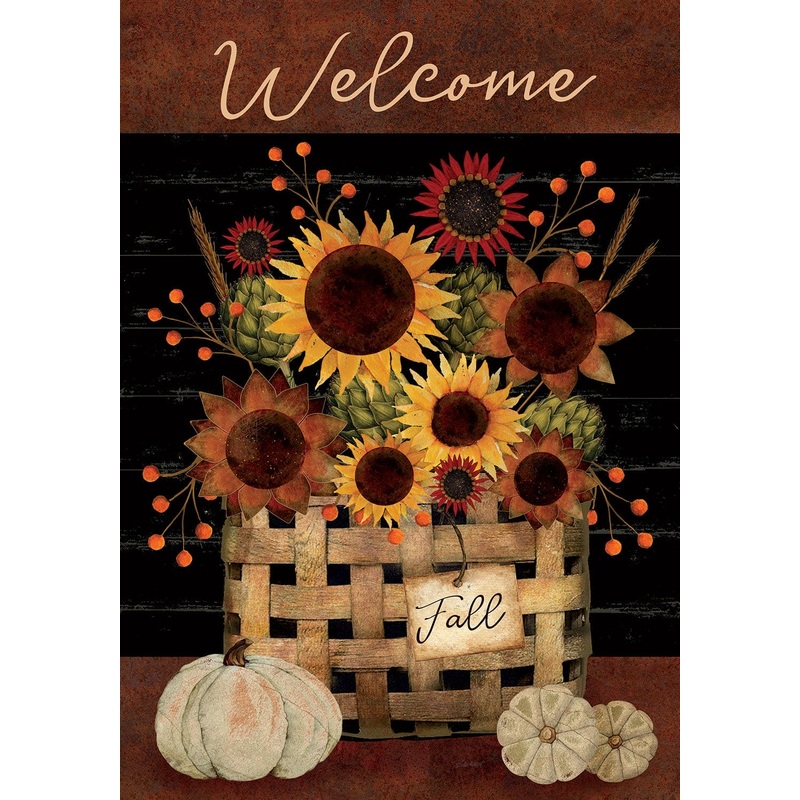 Primitive Sunflowers Garden Flag