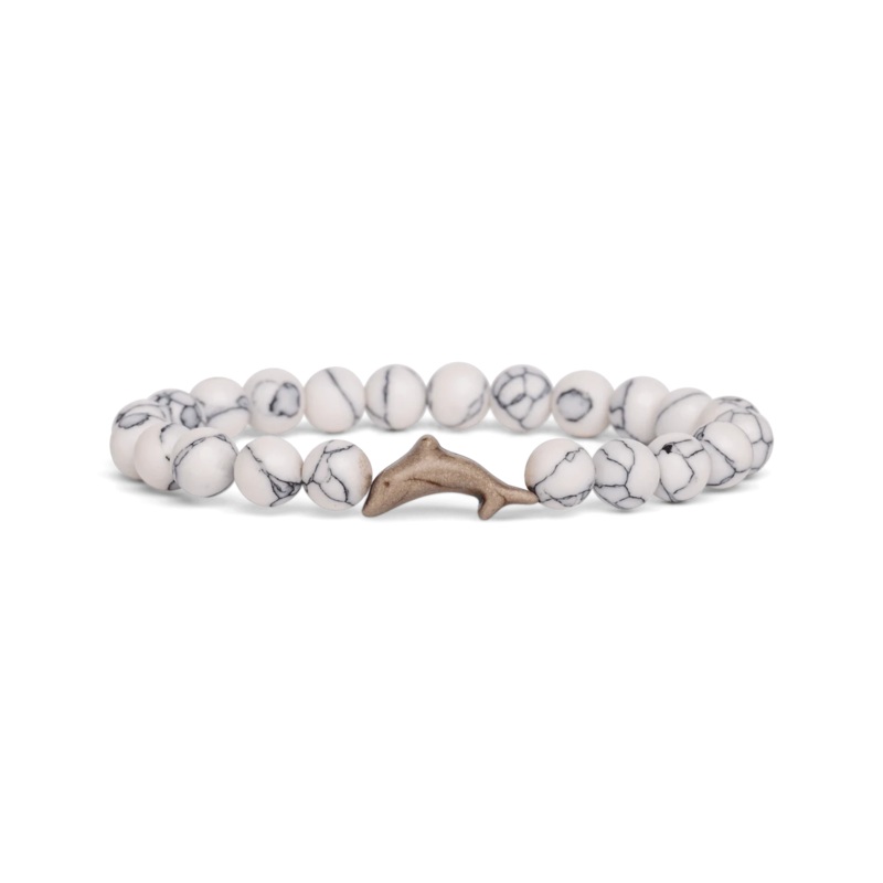 The Odyssey Dolphin Bracelet  -  White Howlite