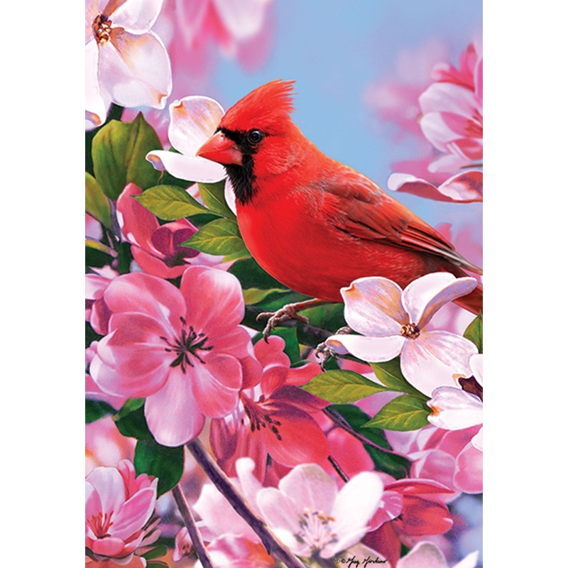 Cardinal Flowers Large Flag