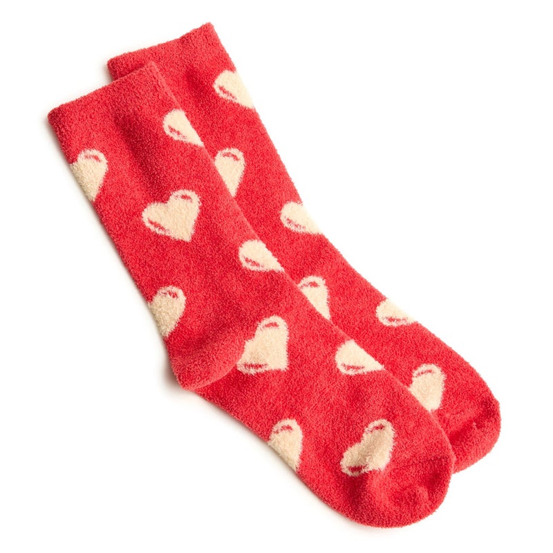 Fleece Socks - Graphic heart