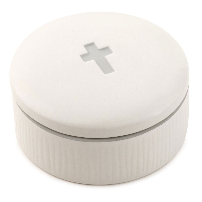 I Can Do All Things Lidded Trinket Dish With Metal Token