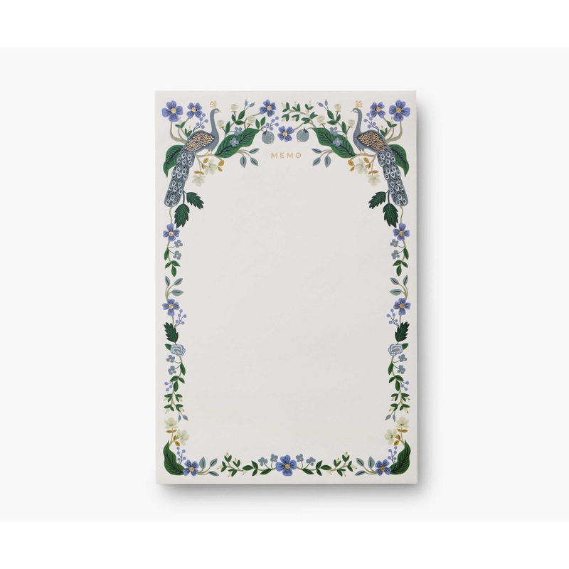 Large Memo Notepad - Peacock