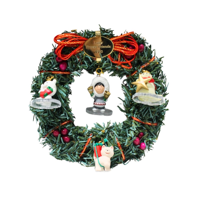 Hallmark Ornament: 1990 Little Frosty Friends Memory Wreath | XPR9724