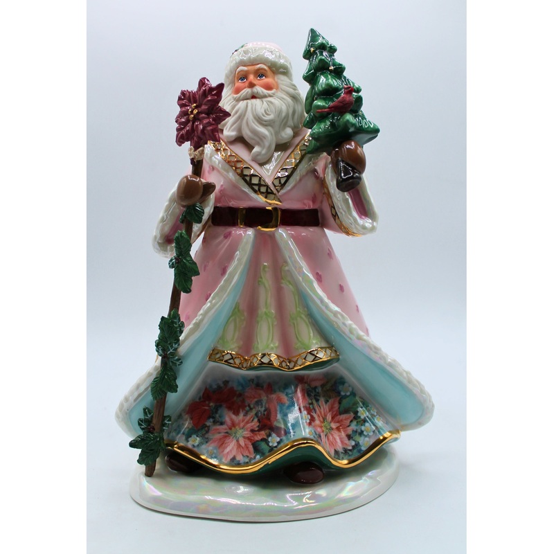 Bradford Exchange | Lena Liu Seasonal Splendor Santa | Non-Mint Box