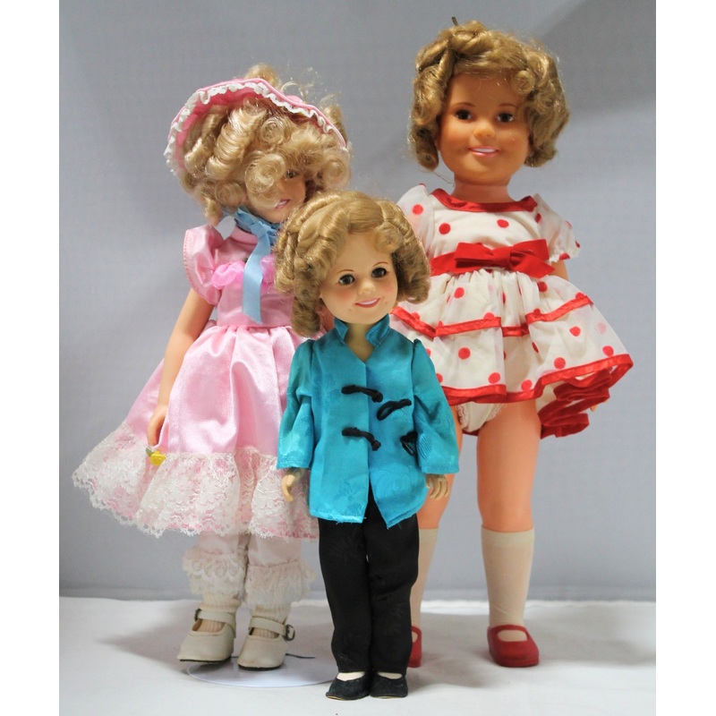 Lot of 3: Danbury Mint and Ideal Shirley Temple Dolls, 1982/1972