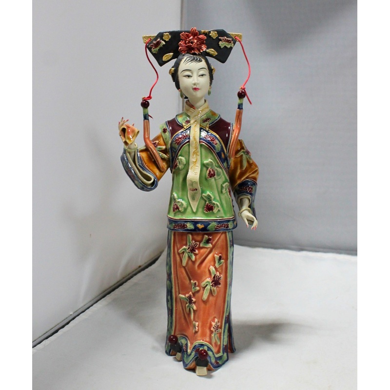 Wucai Shiwan Porcelain Figurine Rare
