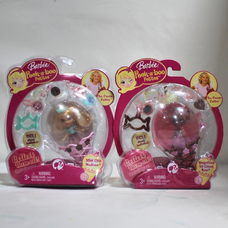 Lot of 2 Barbie Peek-a-Boo Petitie Dolls | Nori & Madison