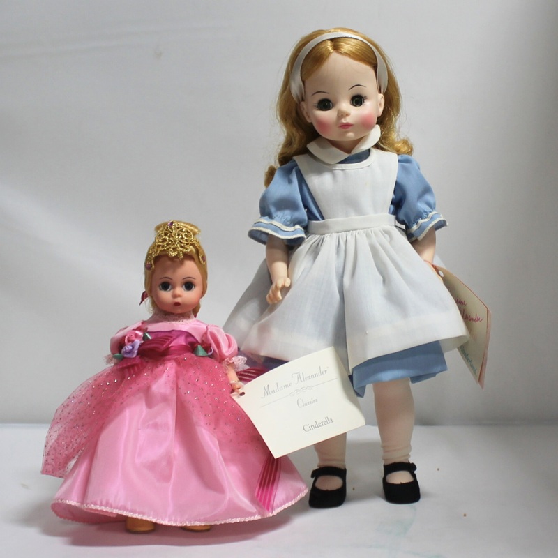 Lot of 2 Madame Alexander Dolls: Alice 1552 & Cinderella 13400