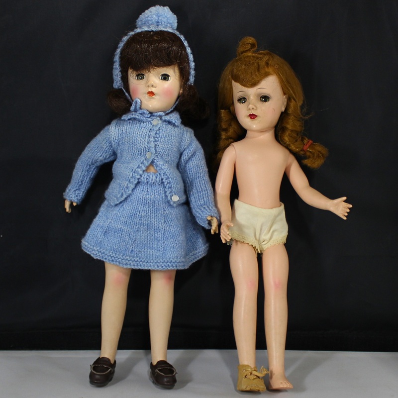 Lot of 2: Unbranded Vintage 1950's Dolls