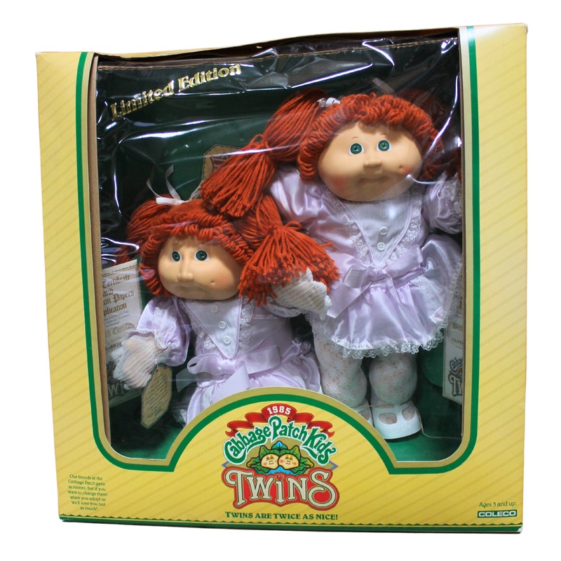 Coleco | 1985 Cabbage Patch Kids Twins - Red Hair | Non-Mint Box