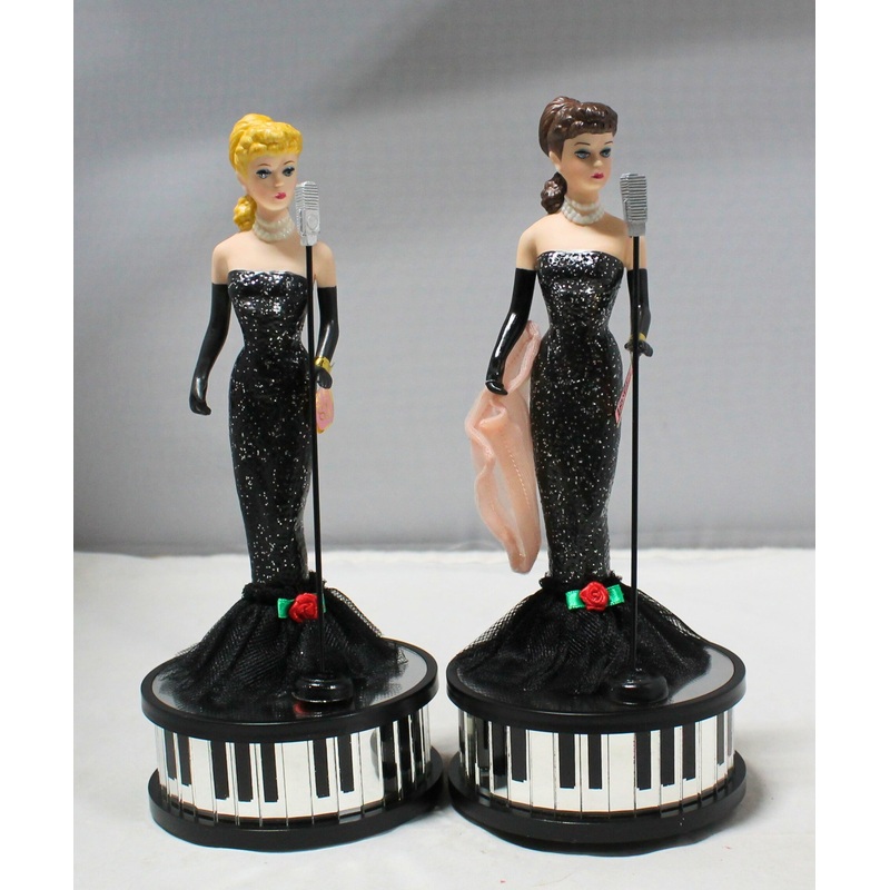 Lot of 2: Barbie Glamour Collection Musical Figurines, Solo in the Spotlight