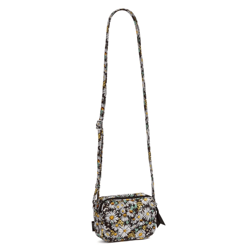 Evie Crossbody Purse - Daisies White