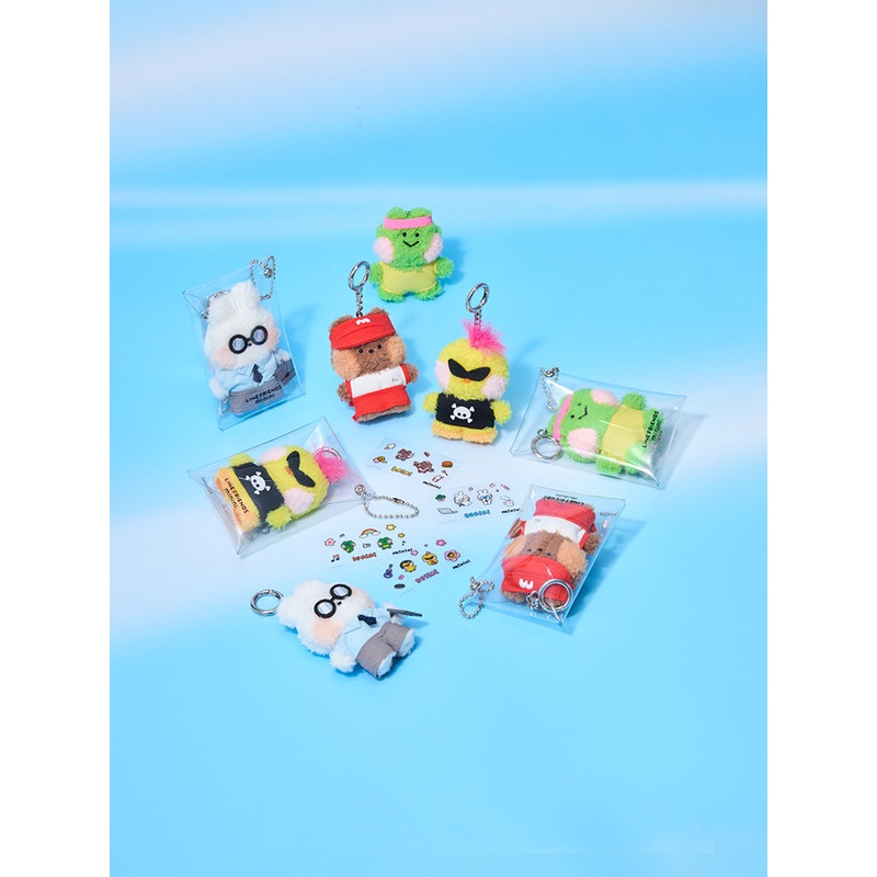 LINE FRIENDS minini World Plush Keyring Pouch Set