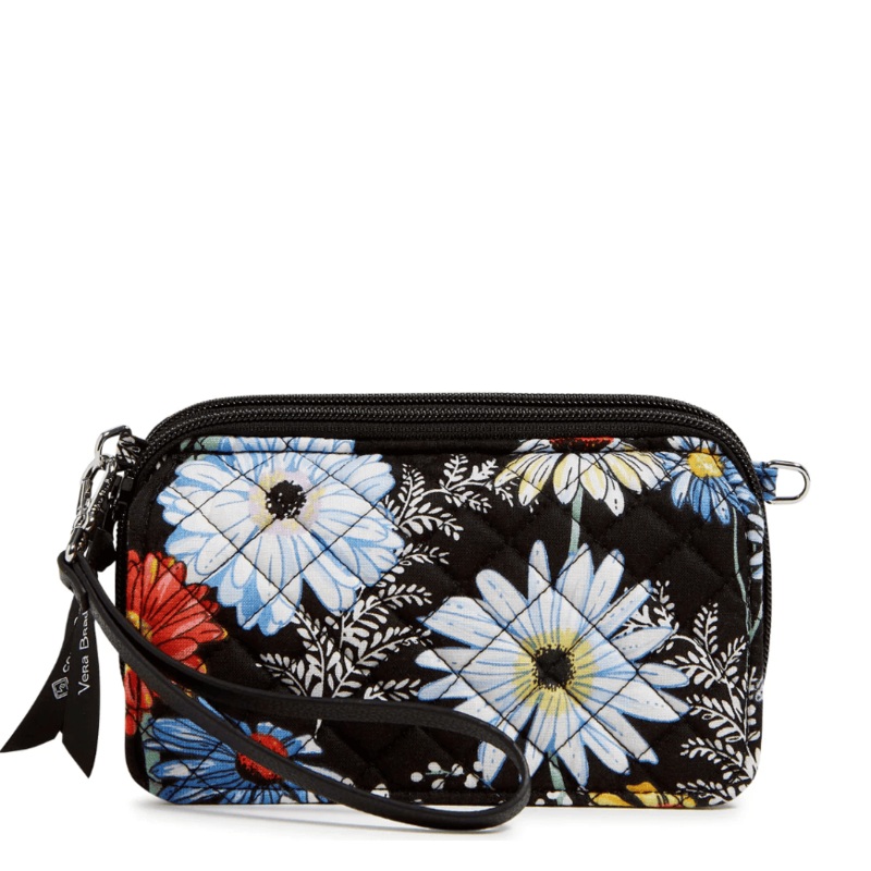 RFID All in One Crossbody Bag - Daisies