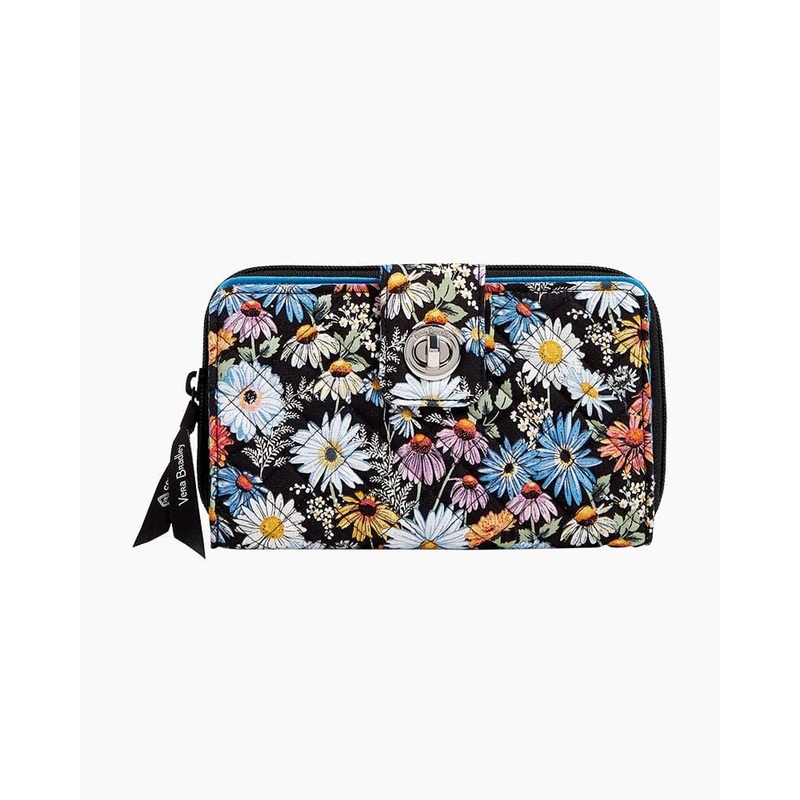 RFID Turnlock Wallet - Daisies