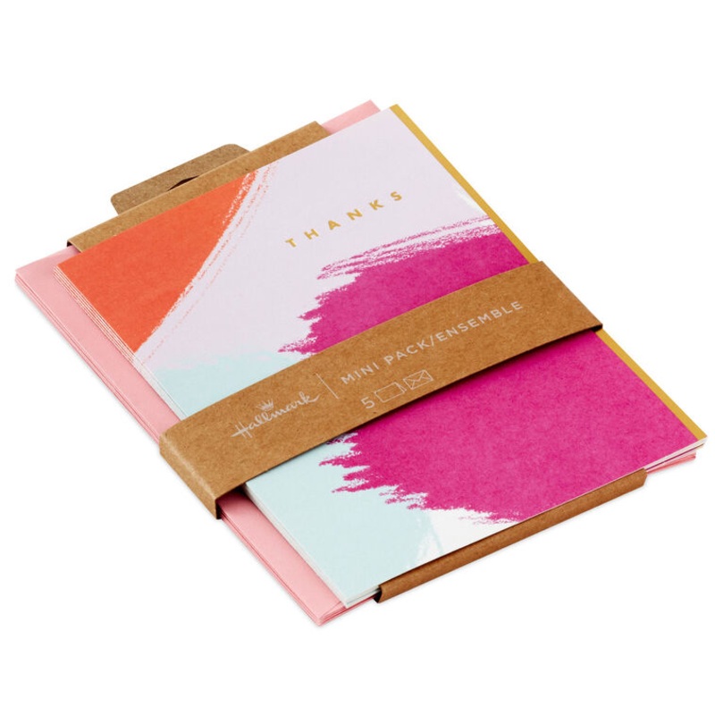Bright Brushstrokes Blank Thank-You Notes Mini Pack, Set of 5
