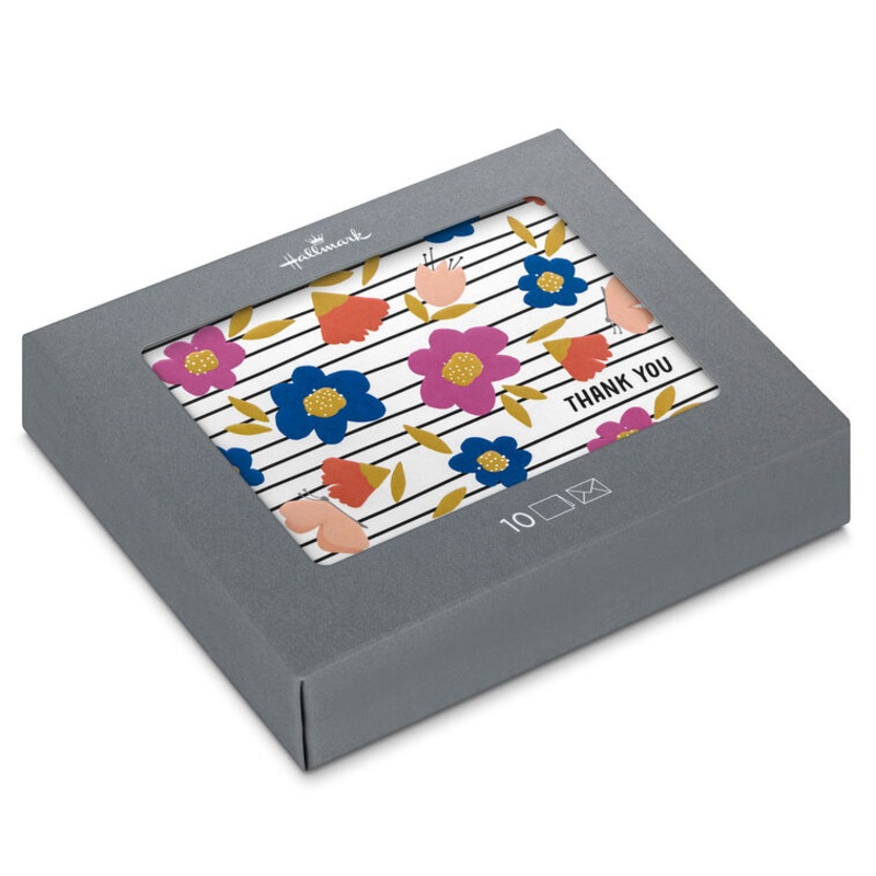 Bright Poppies Blank Thank You Notes, Pack of 10