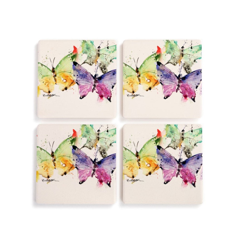 Butterflies Coasters - Set of 4