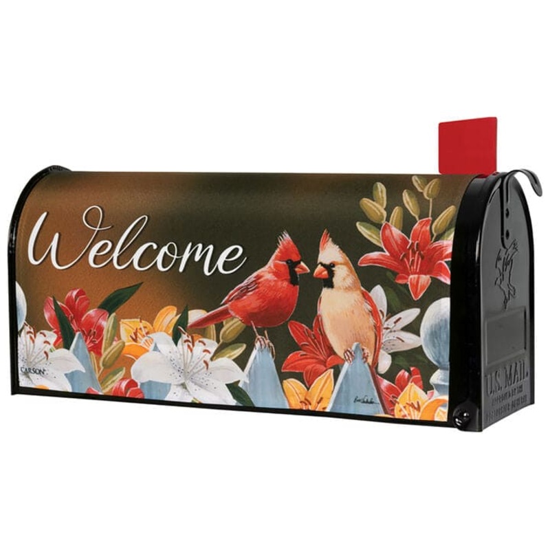 Cardinal Pair Mailbox Cover