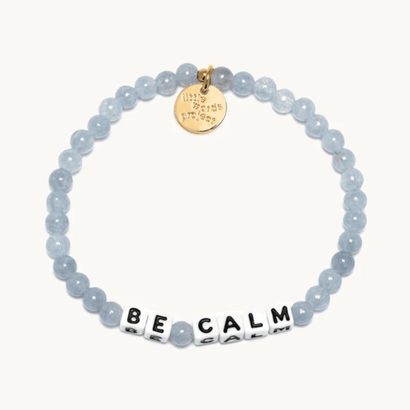 White-Be Calm-Aquamarine - Small/Medium
