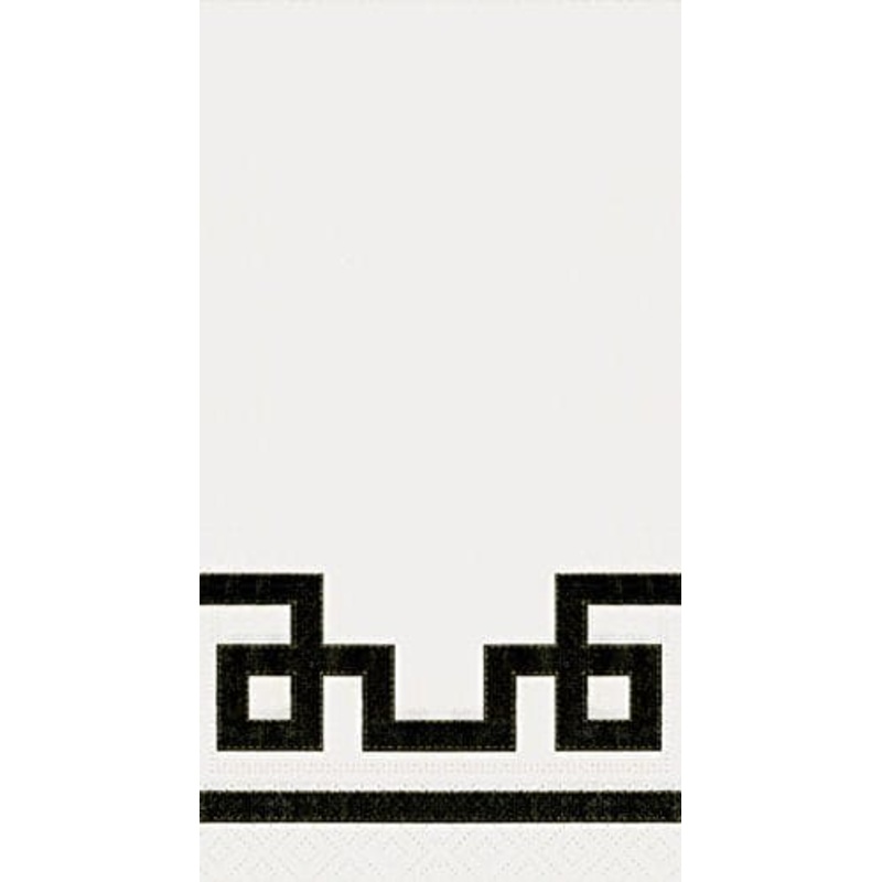 Rive Gauche Paper Guest Towel Napkins in Black & White - 15 Per Package
