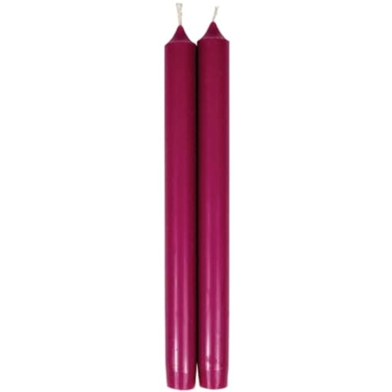 Straight Taper 10" Raspberry - 2 Candles Per Package