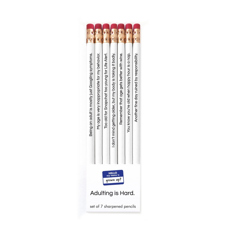 Adulting is Hard Boxed Pencils
