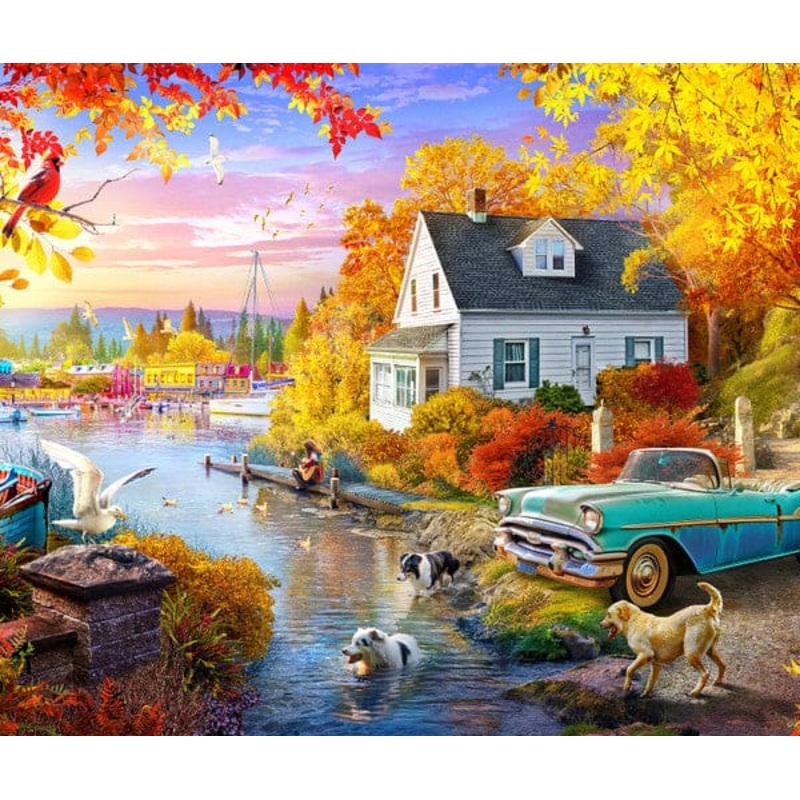 Lakeside Fall Retreat 1000 pc
