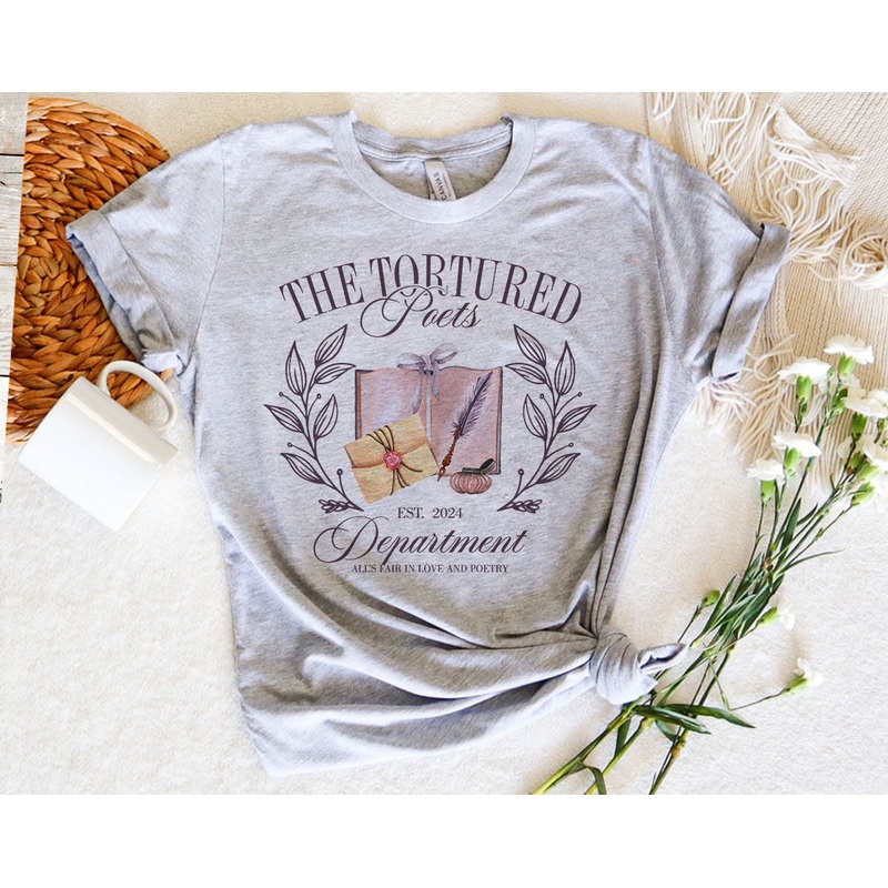 The Tortured Poets Department - Taylor Inspired T-Shirt (Gray)