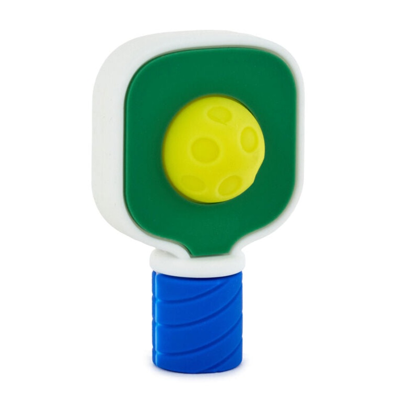 Charmers Pickleball Paddle and Ball Silicone Charm, 2" H