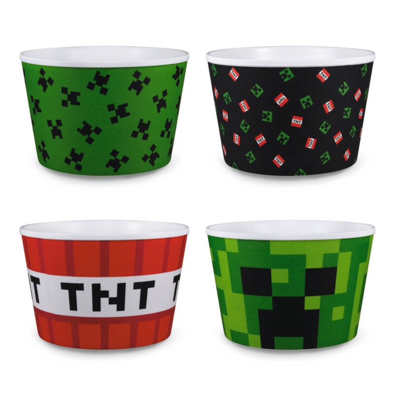 Minecraft Popcorn Bowls, Set of 4