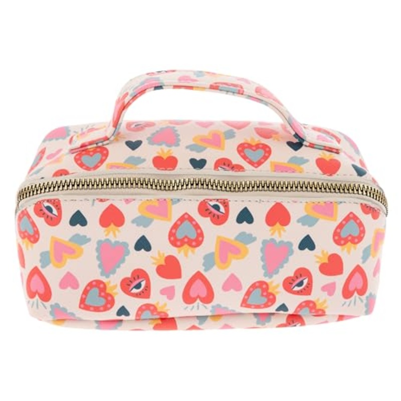 Mini Zip Cosmetic Bag - Hearts
