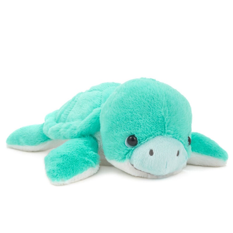 Turquoise Sea Turtle Plush, 8" L