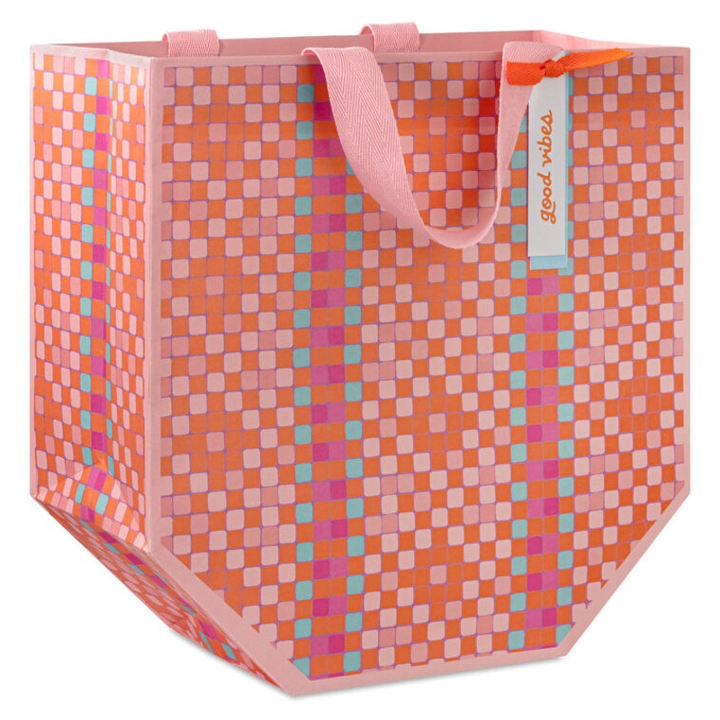 10.3" Diamond Weave Pattern Large Gift Bag