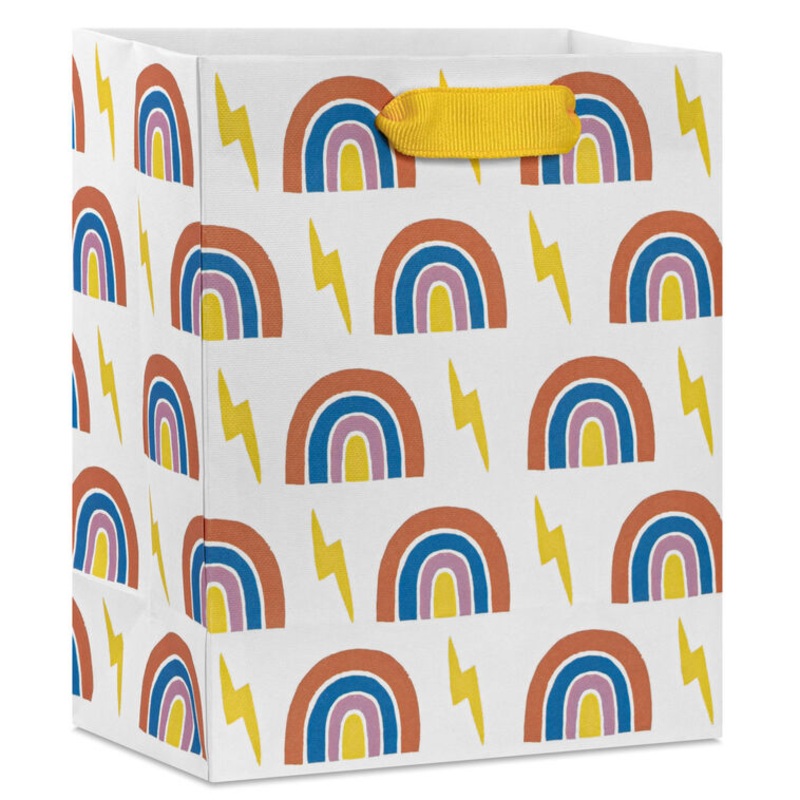 6.5" Rainbows and Lightning Bolts Small Gift Bag