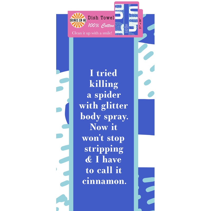 Glitter Body Spray Dish Towel