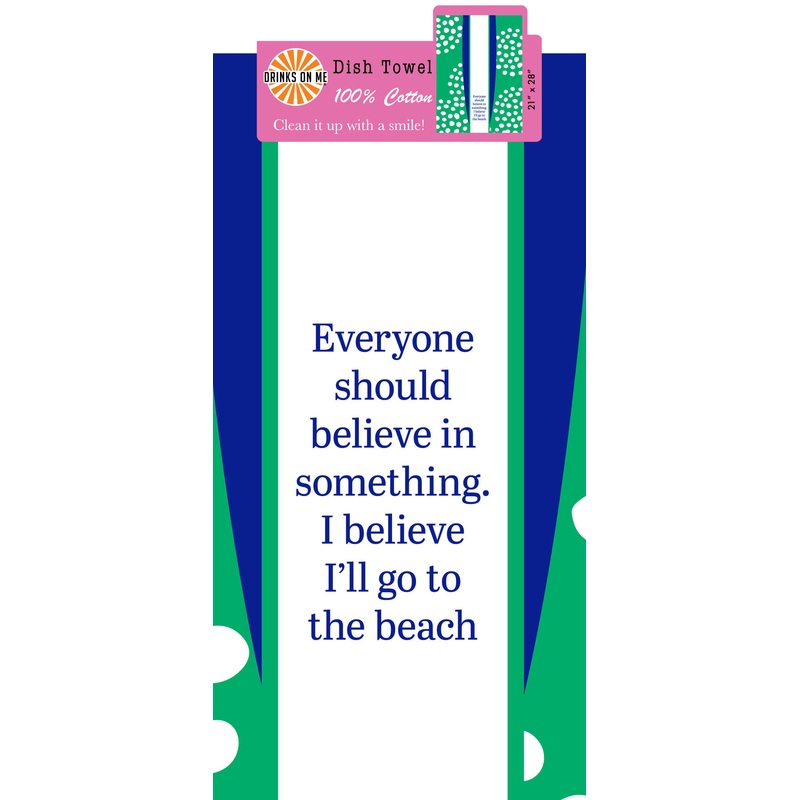 Go to Beach Dish Towel